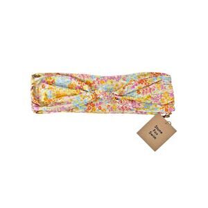 Stone Fox Swim Floral Bikini Top - Yellow and Pink
